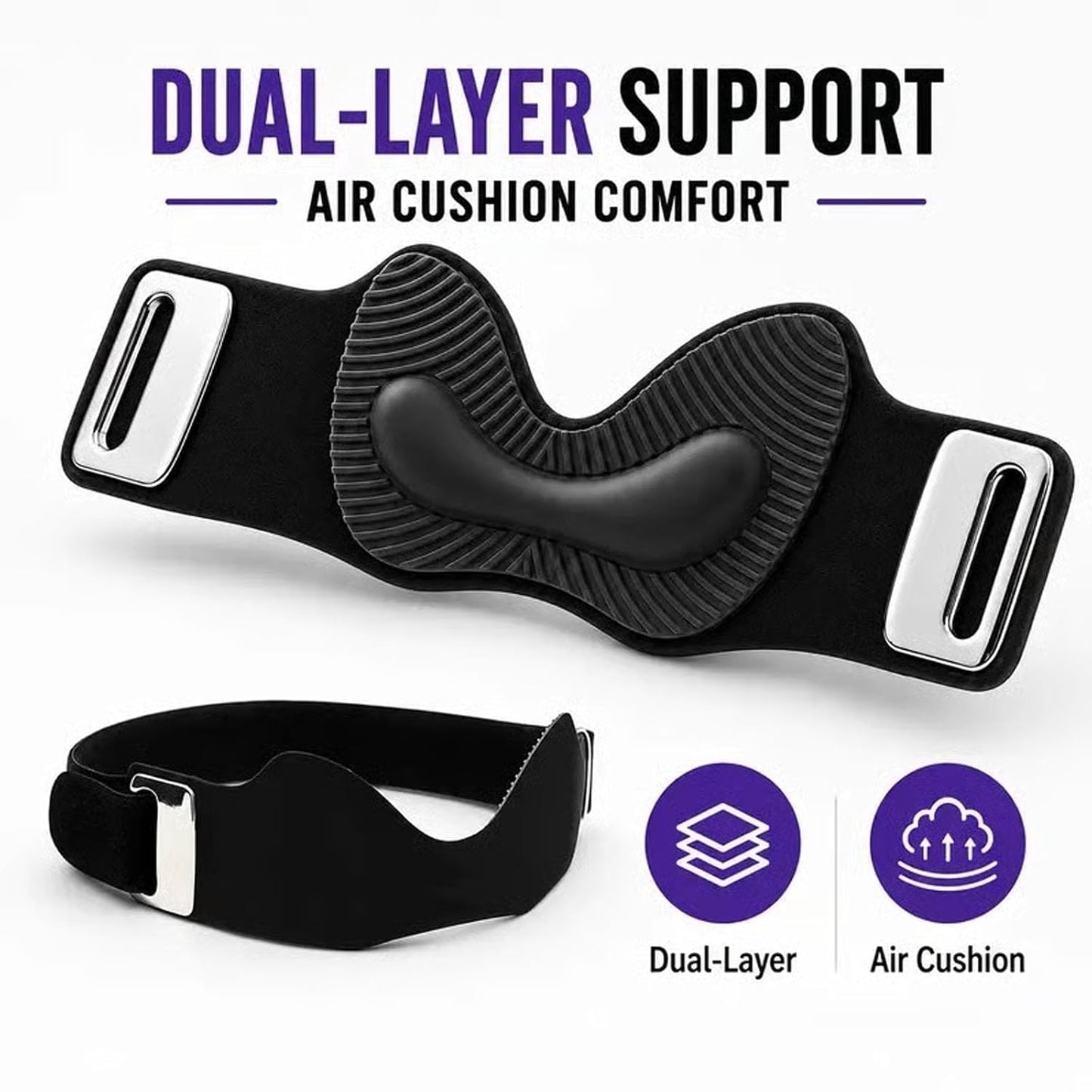 Airbag Patellar Tendon Support Strap, Adjustable Breathable Antislip Knee Brace