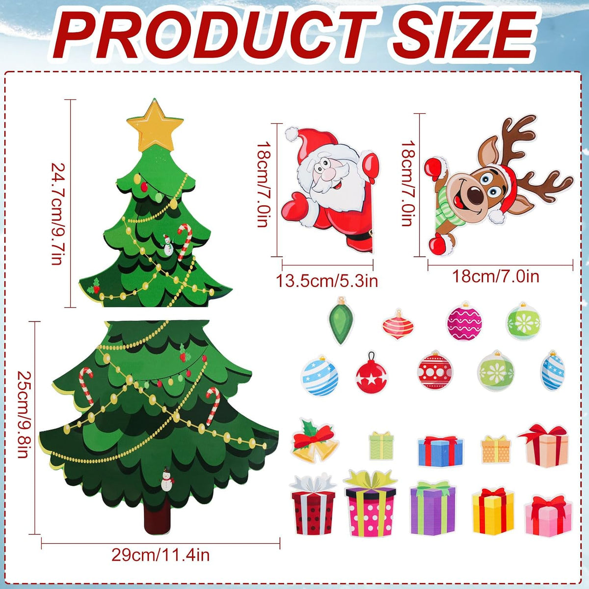 Christmas Refrigerator Magnets DIY Fridge Santa Reindeer Snowman