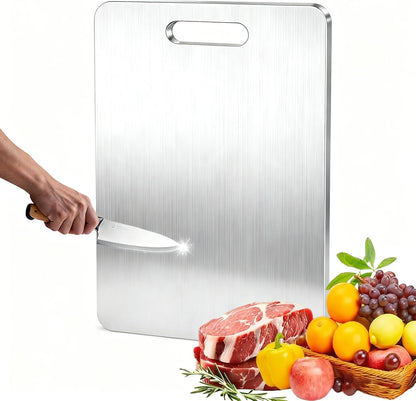 304 Stainless Steel Cutting Board for Kitchen, Non Toxic Cutting Boards 11.8x7.9inch