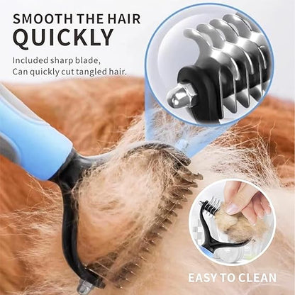 Dog Grooming Brush Hair Removal Comb For Dogs Cat Detangler Dematting Brush Grooming Tool