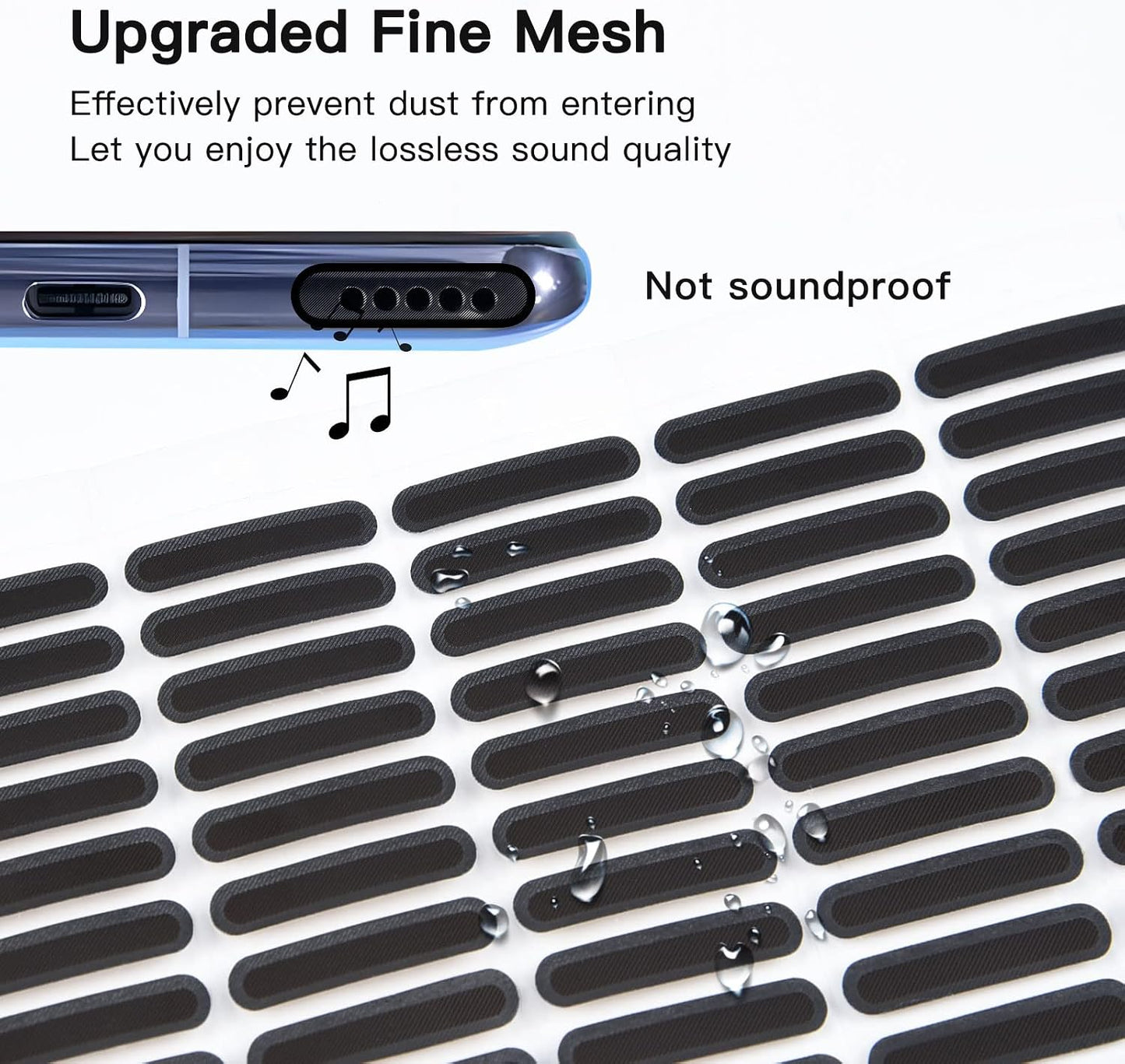 100Pcs Universal Smartphone Speaker Dustproof Mesh Cover Audio Clarity Enhancing