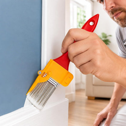2pcs Paint Brush with Paint Shield, Handheld Wall & Ceiling Painting Tool