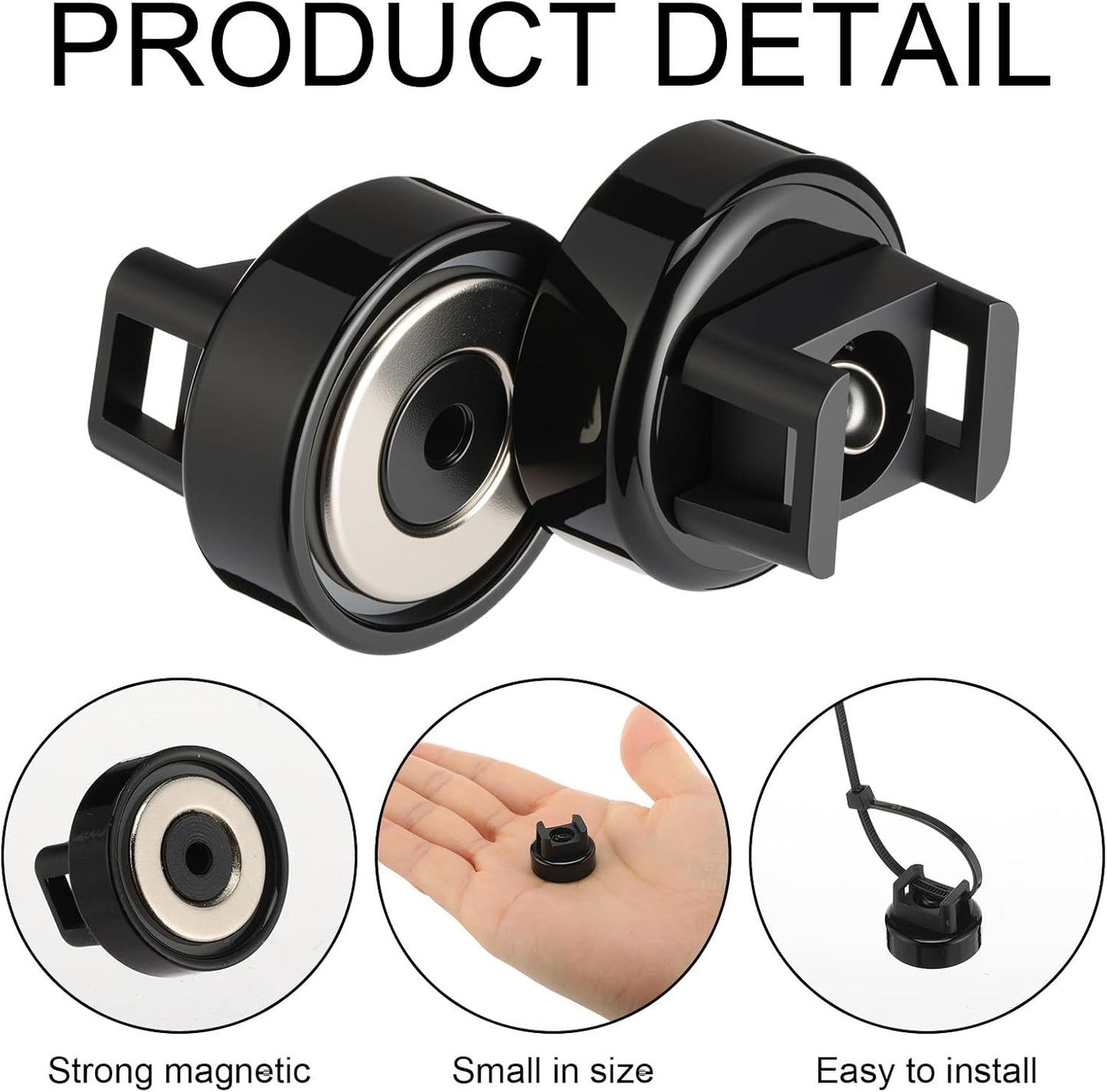 8Pcs Magnetic Zip Tie Mount Base Multipurpose Strong Magnetic Zip Tie Holder