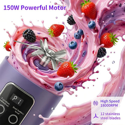Personal Blender 500ml, USB-C, Ice Crush | BPA-free PCTG cup,304SS blades