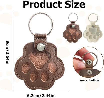 2PCS Personalized Pet Hair Keepsake Box for Dog Cat Memorial Keyring