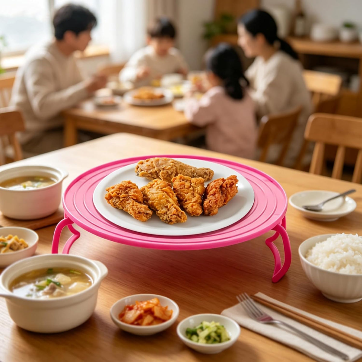 Microwave Plate Stacker, 3-in-1 Plastic Microwave Plate Holder