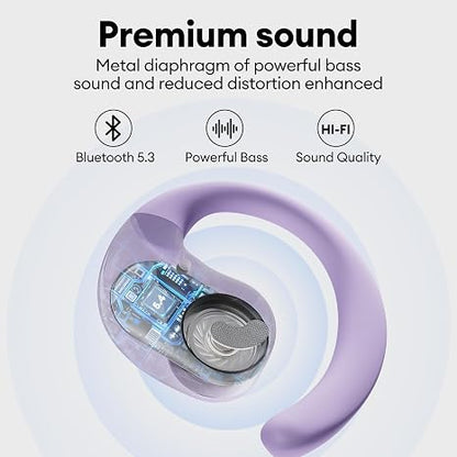Open Ear Buds Headphones Bluetooth 5.4,Bone Conducting Air Bone Conduction Headphones