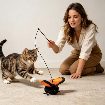 Interactive Cat Toy Cute Butterfly Shape Pet Exercise Toy