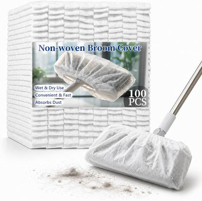 100pcs Broom Cloth Covers Multi-Purpose Microfiber Floor Towel