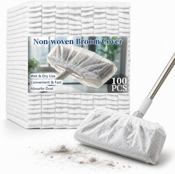 100pcs Broom Cloth Covers Multi-Purpose Microfiber Floor Towel