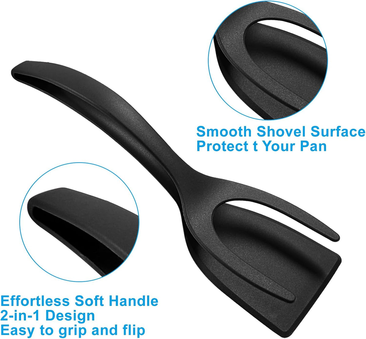 2 Pack 2 in 1 Grip and Flip Spatula Tongs