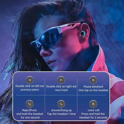 M25 BT5.3 Bluetooth Earphones Wireless Sports Touch Earphones,IPX7 Waterproof