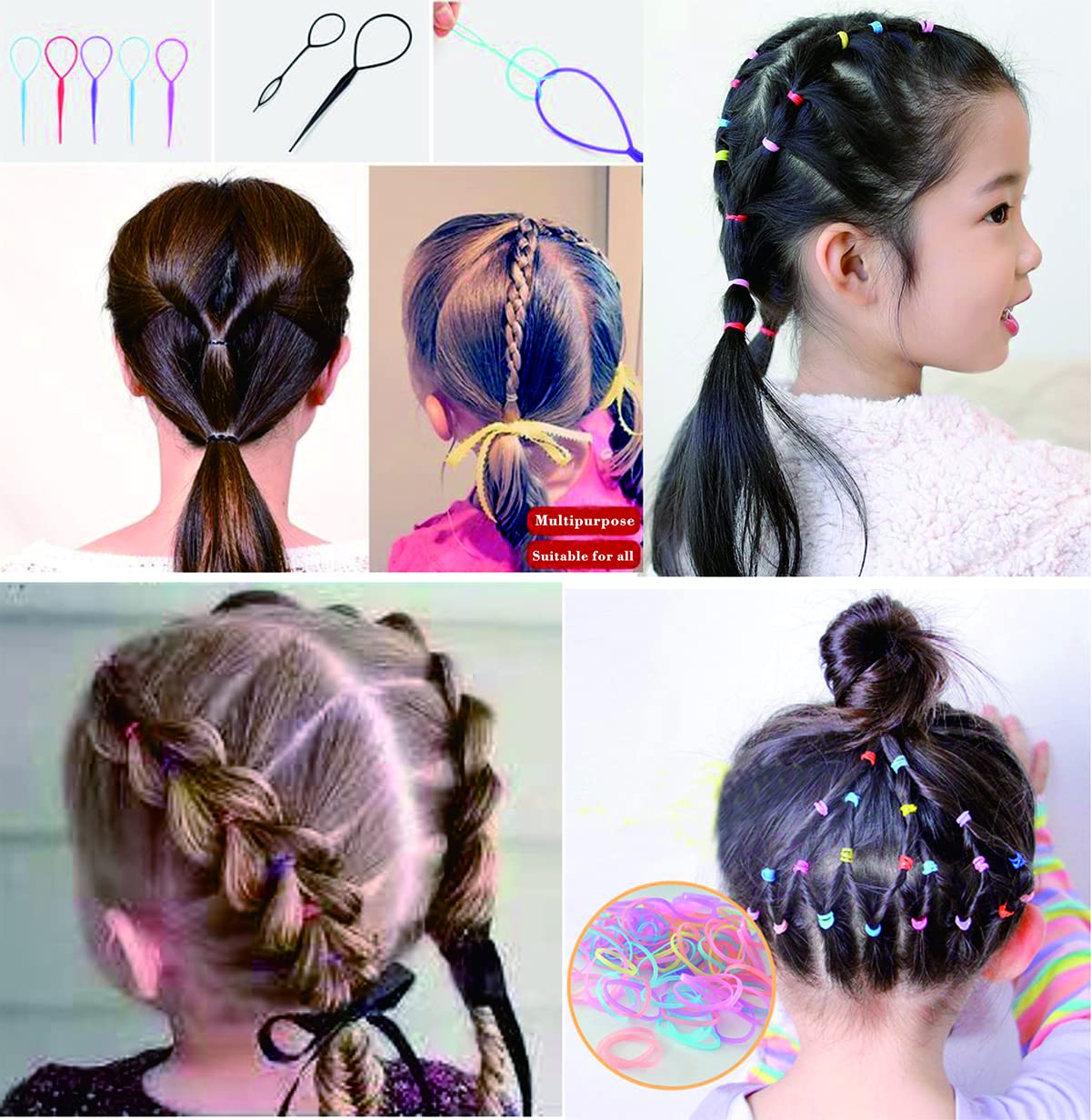 1000PCS Little Elastic Hair Bands for Girls Kids Toddler Women