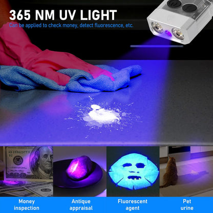 LED Emergency Flashlight with 13 Light Mode, EDC Flashlight COB Work Light