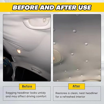 50Pcs Car Roof Headliner Repair Buttons, Fabric Covered Retainer Screws, Auto Ceiling Liner Fixing Snap Fastener Clips