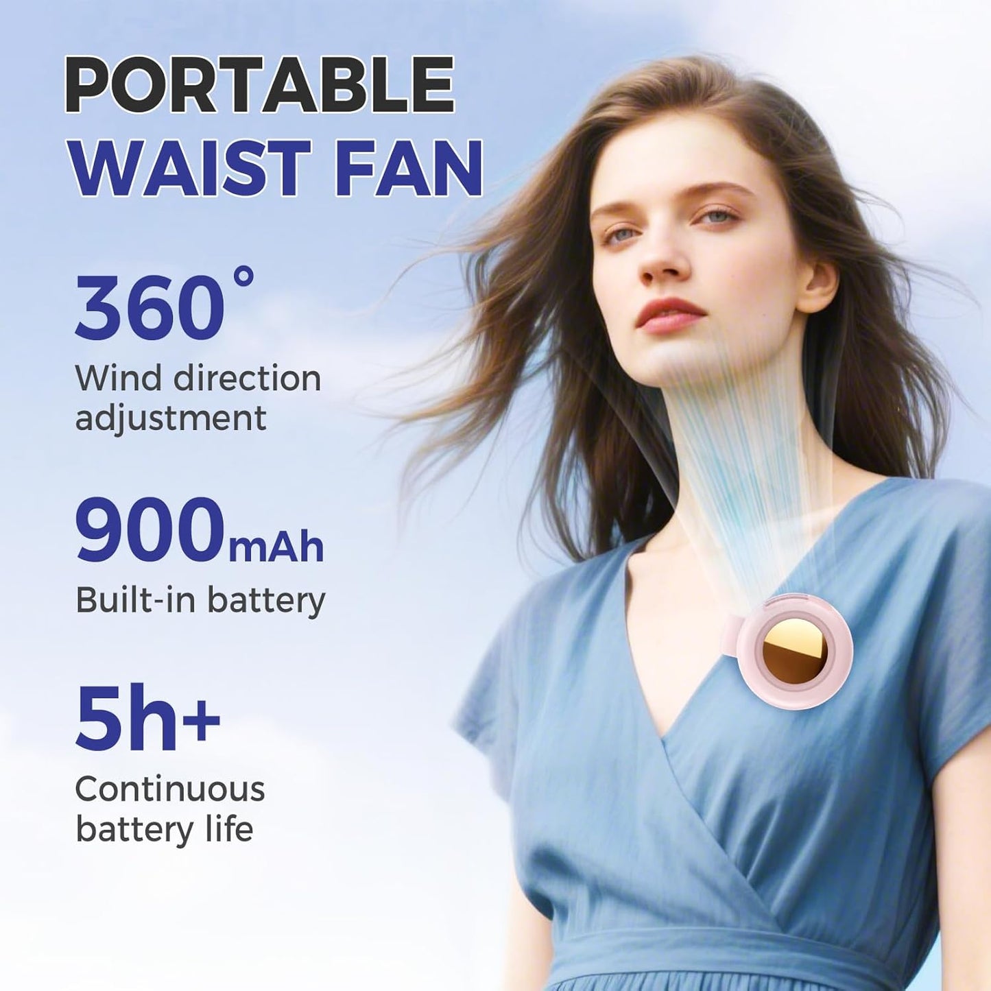 Portable Clip On Fans - 3-Speed Suspended for Outdoor & Travel & Office