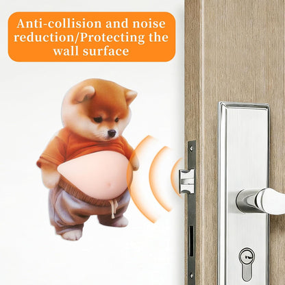 8PCS 3D Shiba Inu Dog Belly Sticker,Door Stopper Wall Protector