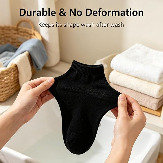 10 Pairs Low Cut Socks Portable Stretchy Cotton Blend Socks