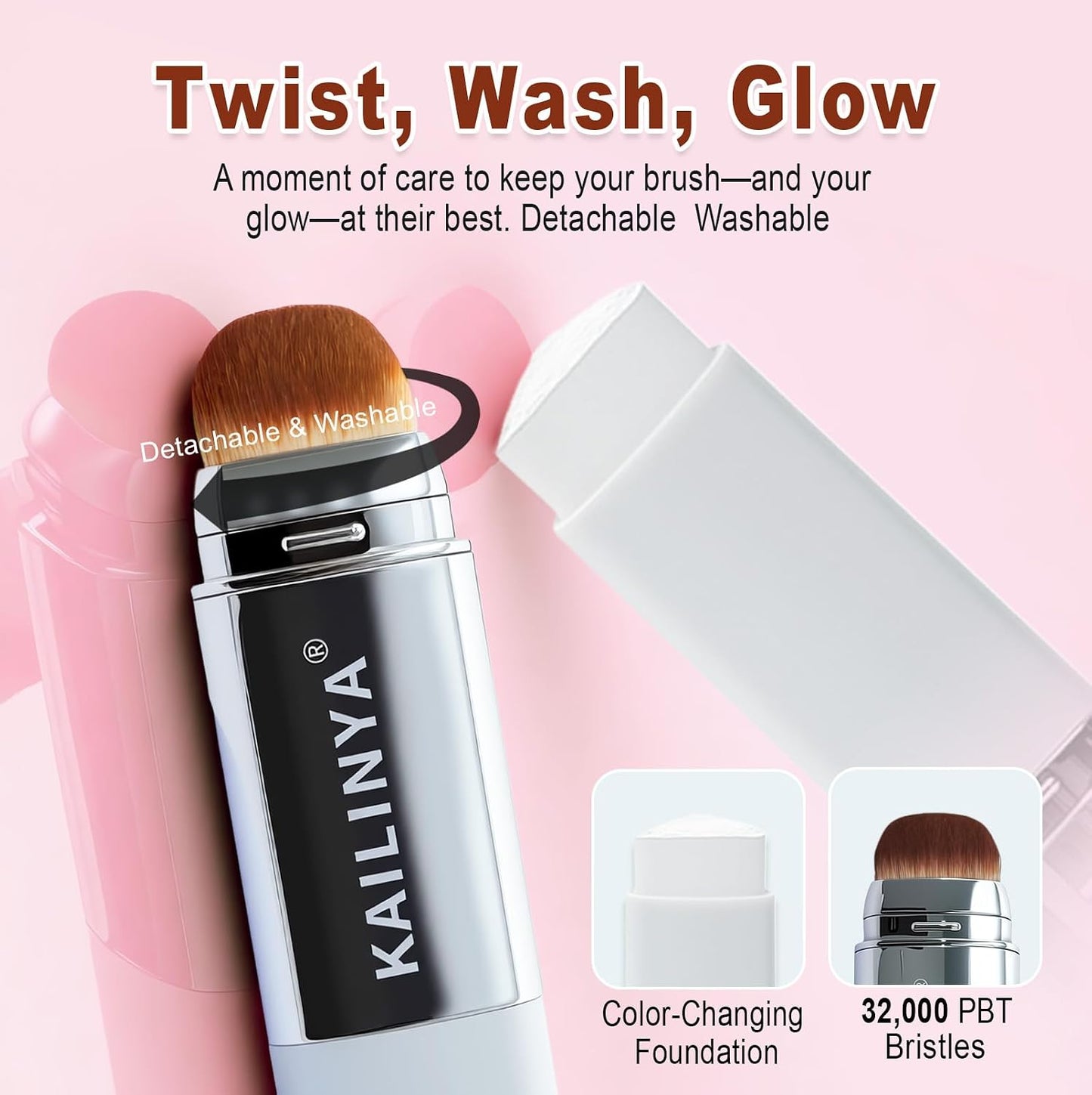4-in-1 Dual-Ended Color-Changing Natural Longwear Foundation Stick