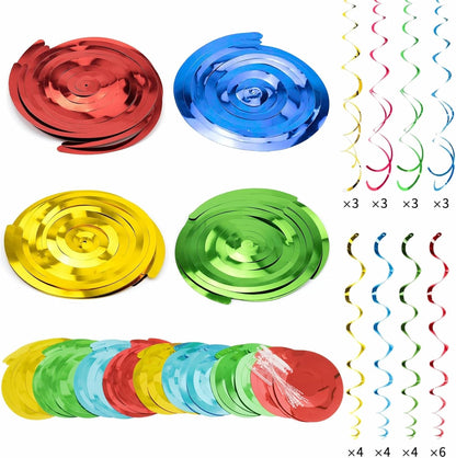 48Pcs Back to School Pencil Hanging Swirl Decorations,Welcome Back to School Foil Ceiling Swirls