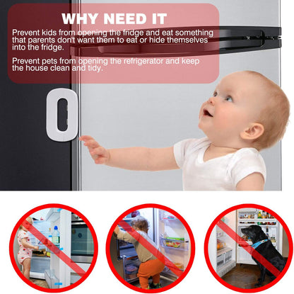 2PCS Home Refrigerator Fridge Freezer Door Lock -Baby Safety Child Lock
