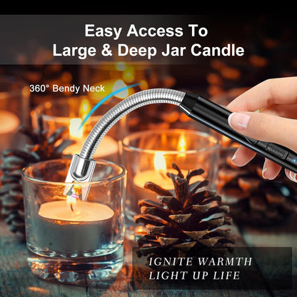 2PCS Lighters Long Stem, 360° Flexible Neck Electric lighters