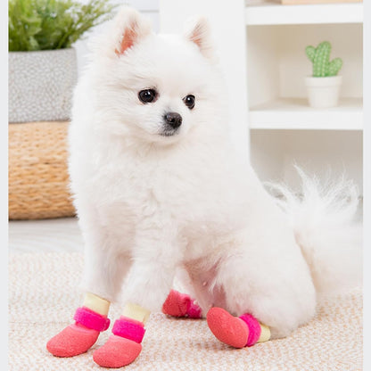 4PCS Dog Shoes Hot Pavement Summer with Soft Anti-Slip Rubber Sole