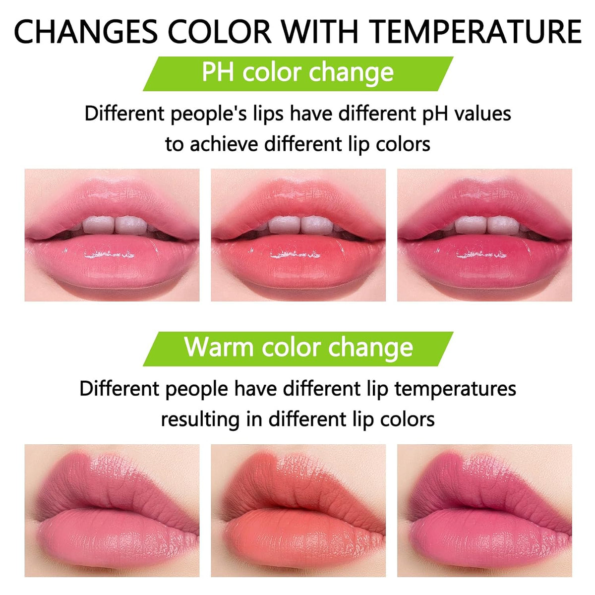 3Pcs 24-Hour Color-Changing Everyday Lip Balm with Lipstick Effect