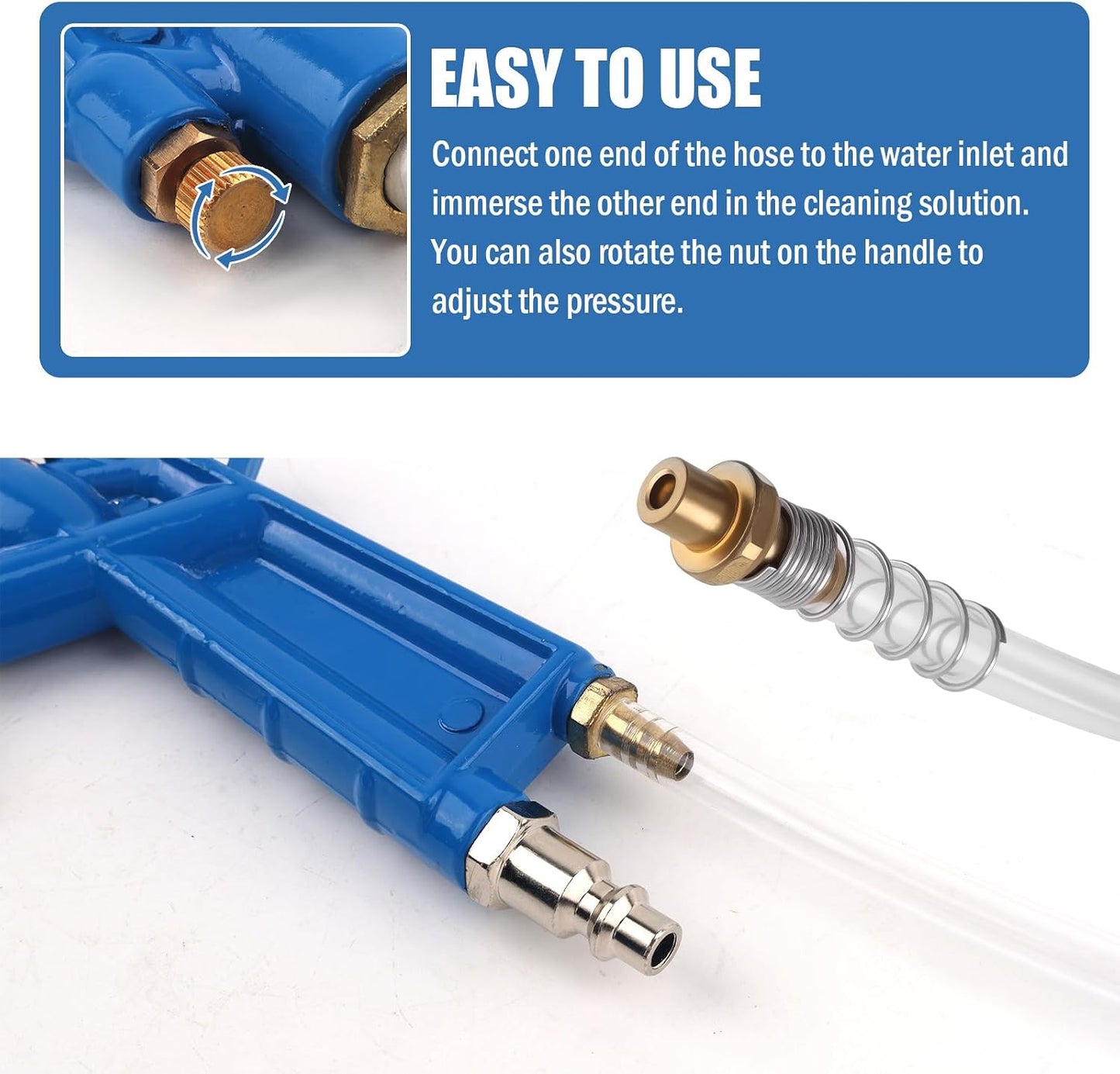 Pneumatic Engine Cleaning Tool with 3.93-foot Hose For Automotive Engine Dust Removal and Precision Cleaning
