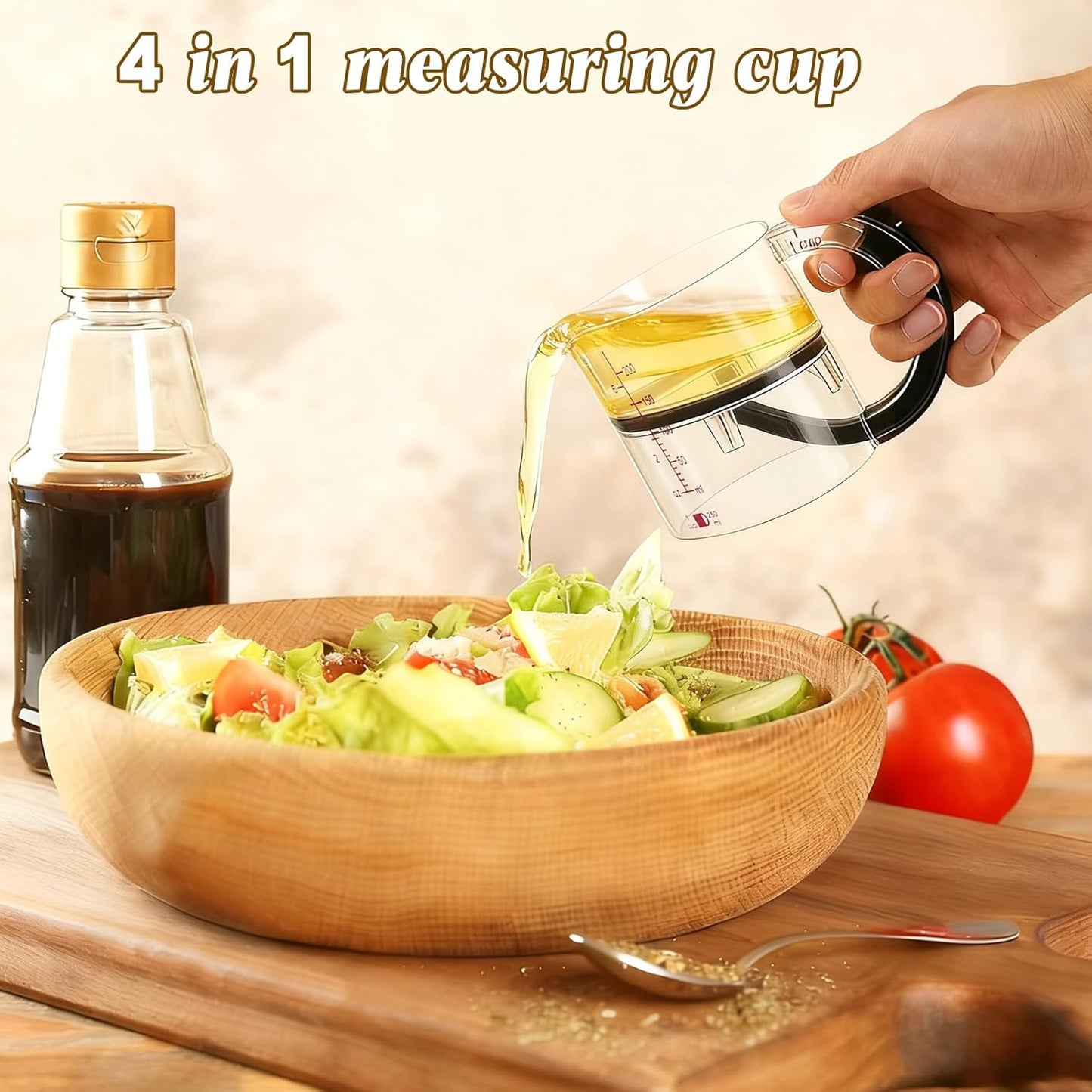 All-in-1 Adjustable Measuring Cup, Metric & Imperial Measurements