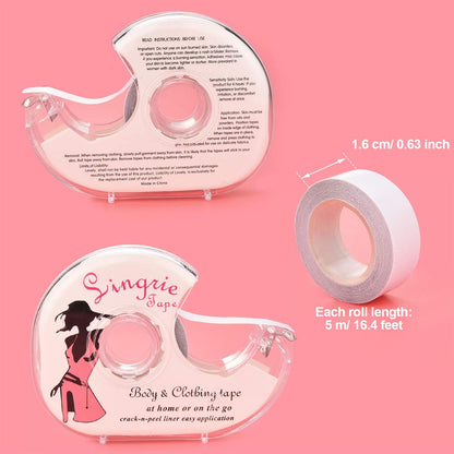 Double Sided Clothing Tape with Dispenser 82 Feet