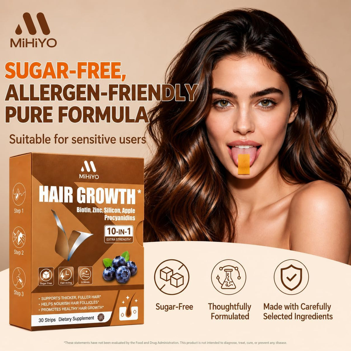 Hair-Nourishing Oral Lozenges: Daily care for smooth, moisturized, and strengthened hair