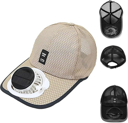 Solar Fan Hat for Women Men,USB Rechargeable Cooling Baseball Cap,Lightweight Balanced Sun Hat