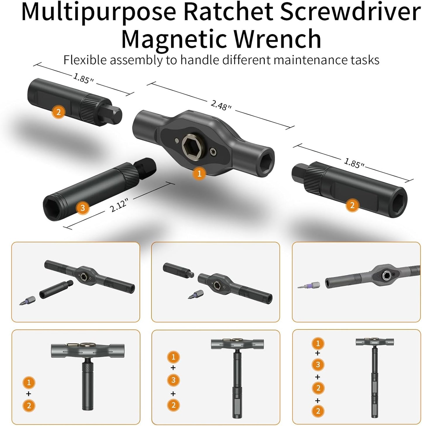 24-in-1 Ratchet Screwdriver Bit Set