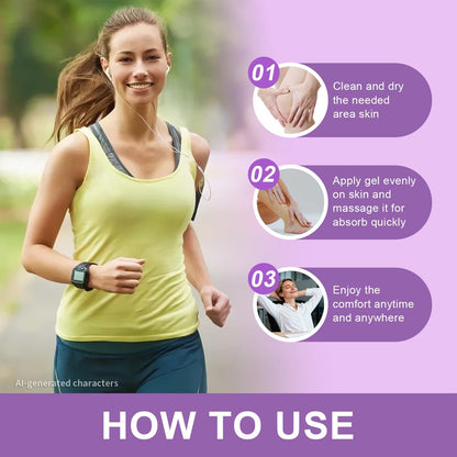Joint Comfort Massage Gel, Soothes Discomfort for Neck, Back, Knees, Lumbar, and Feet