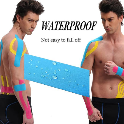 10Pcs Kinesiology Tape Pro Athletic Sports Waterproof Breathable Athletic Elastic Kneepad Muscles & Joints Pain