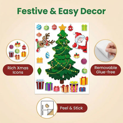 Christmas Refrigerator Magnets DIY Fridge Santa Reindeer Snowman