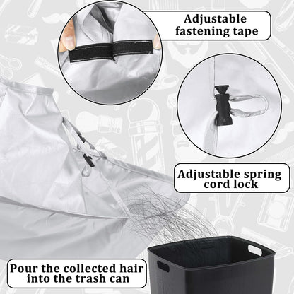 Portable Waterproof Hair Cutting Cape, Hair Catcher Bib