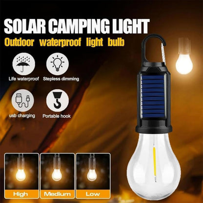 2PC Solar LED Camping Lantern with Hook– Hanging Tent Light, Waterproof, Adjustable Hanging & Clip, Rechargeable