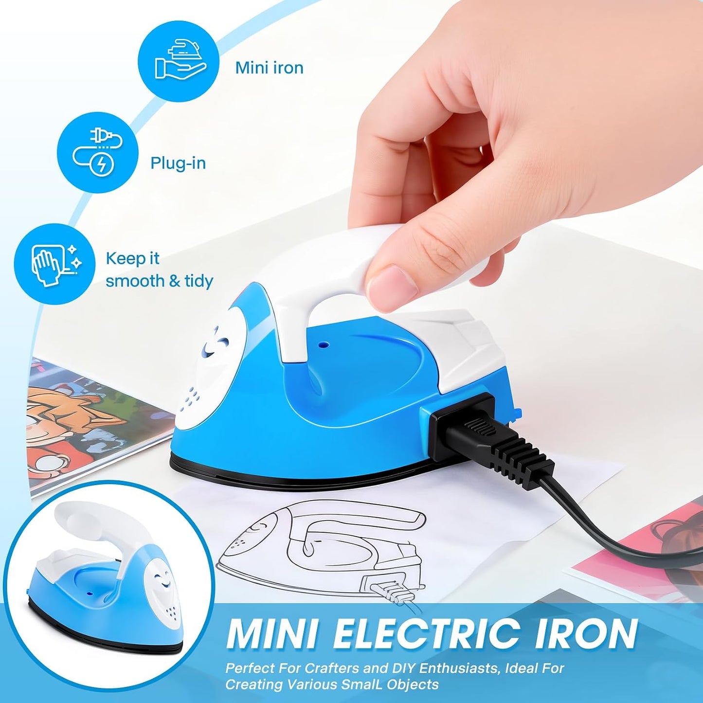 Mini Craft Iron Mini Iron Press Portable Travel Crafting Craft Clothes