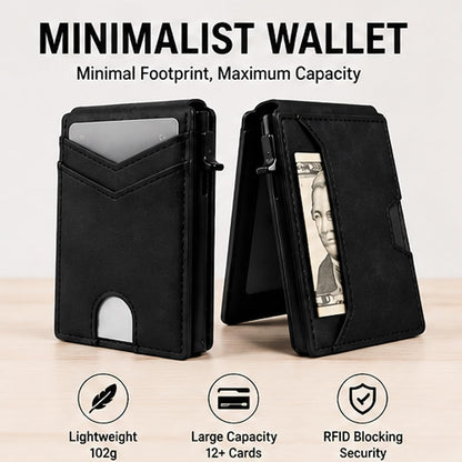 Slim Wallet Minimalist RFID Blocking Front Pocket Credit Card Holder