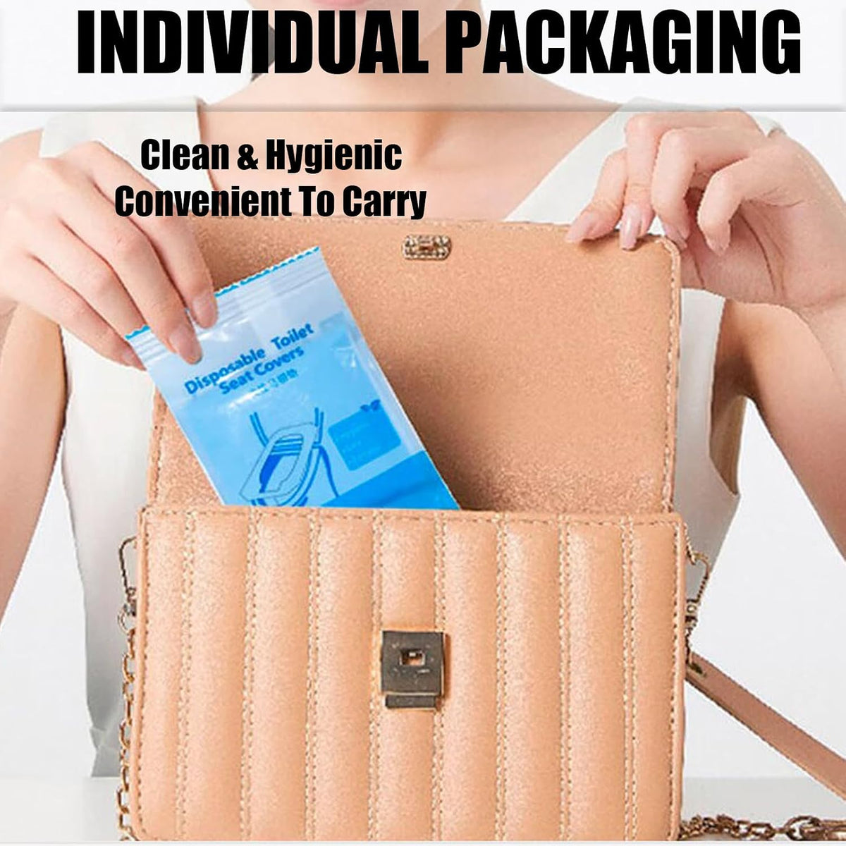 20 Pcs Toilet Seat Covers Disposable Travel Portable Toilet Liners