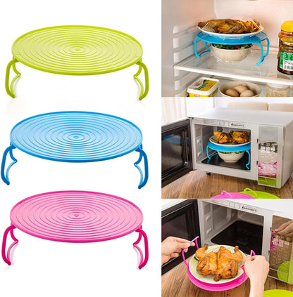 Microwave Plate Stacker, 3-in-1 Plastic Microwave Plate Holder