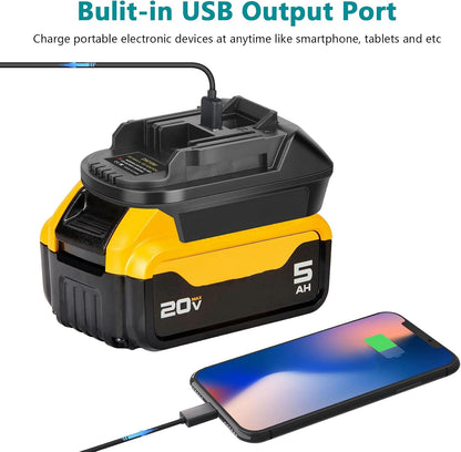 DM18M Converter Battery Adapter for Dewalt 20V & Milwaukee M18 18V Battery
