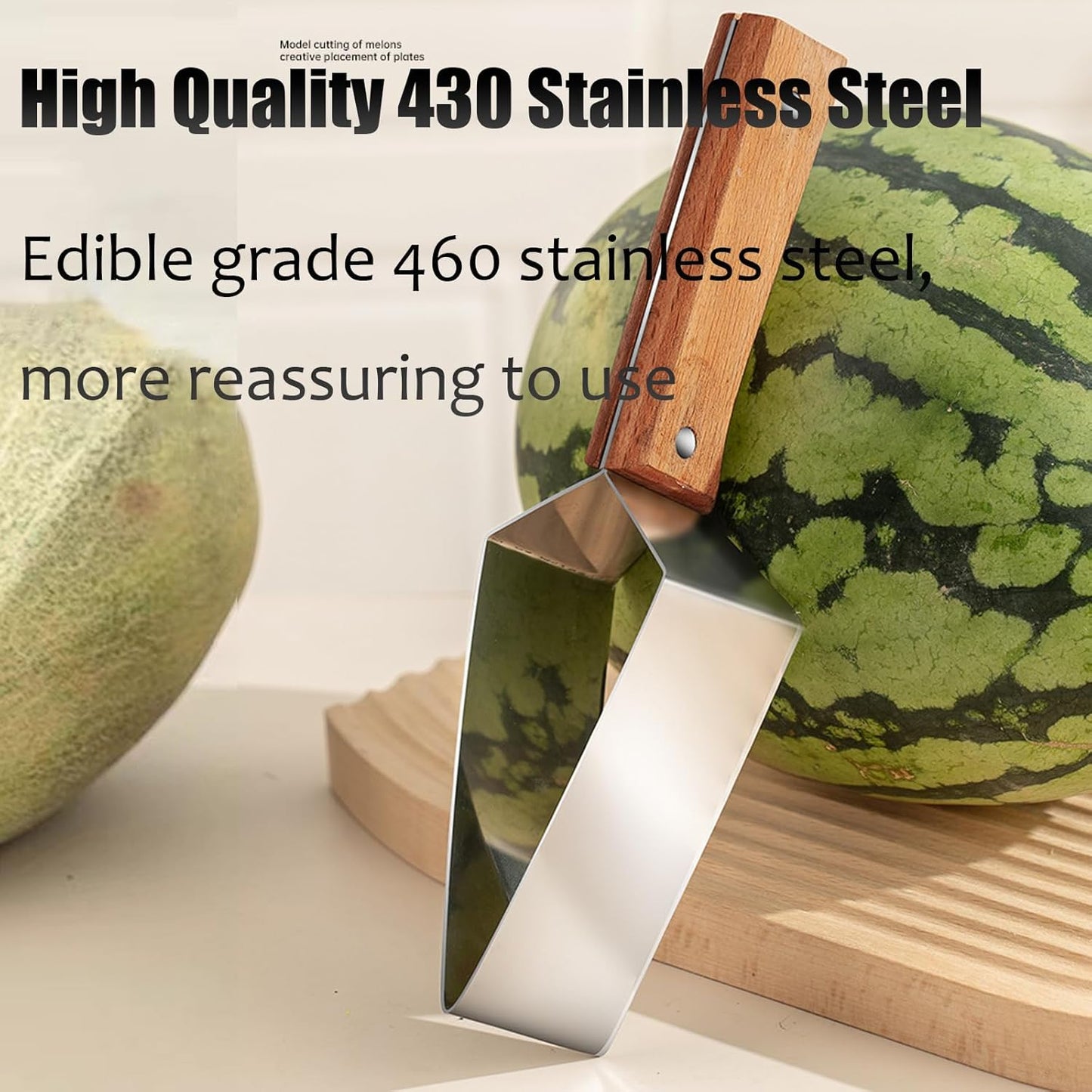Stainless Steel Watermelon Cutter Thickened Apple Cutter Fruit Cutter Kitchen Gadgets for Party Camping