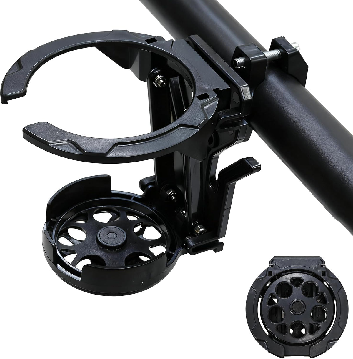 2PCS Bike Water Holder, Rotating Foldable Adjustable Folding