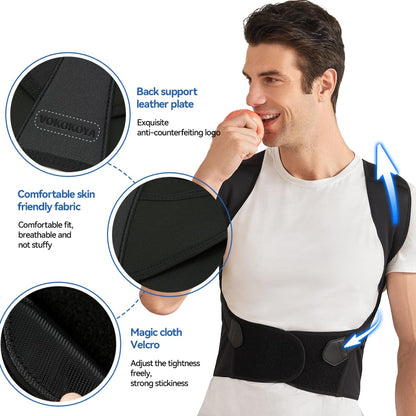 Adjustable Posture Corrector for Men & Women| Daily Back Support Brace Fitness