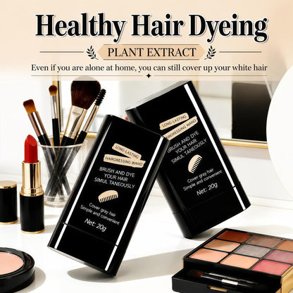 2-in-1 Hair Dye Comb Stick Instant Dyeing, Grey Hair Concealer, Waterproof Sweatproof