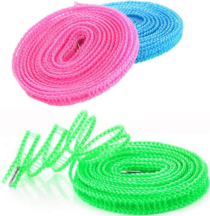 6Pack Clotheslines Blue Pink Green 1.64ft Length Clothes Drying Rope Portable Windproof