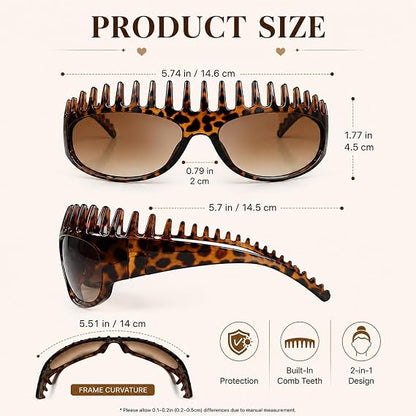 2 in 1 Foldable Sunglasses Headband Chic Tortoiseshell Hair Accessory